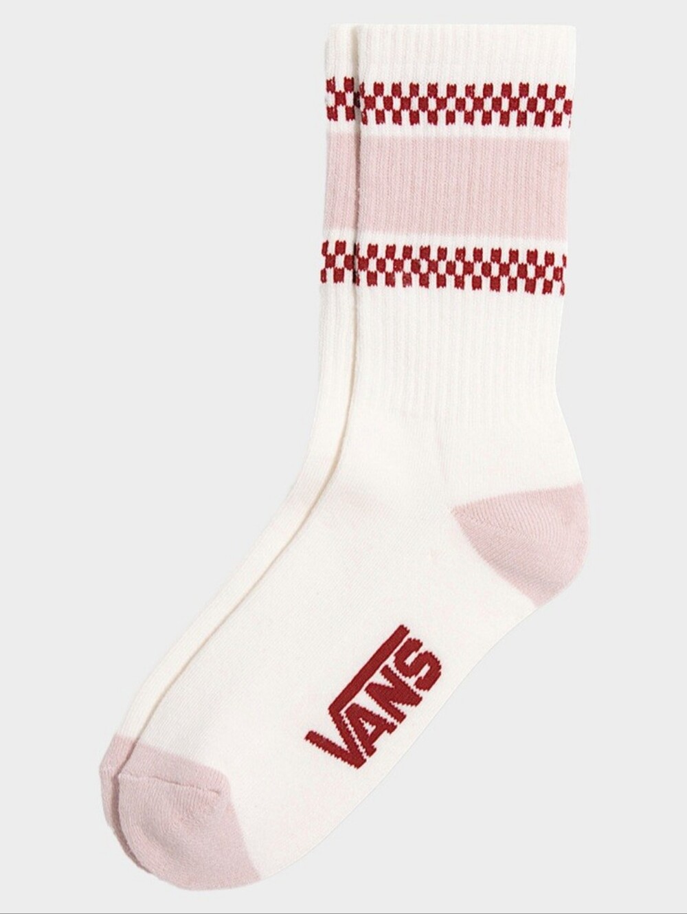 NWT Vans White, Red, and Pink Chekerboard Crew Socks Unisex